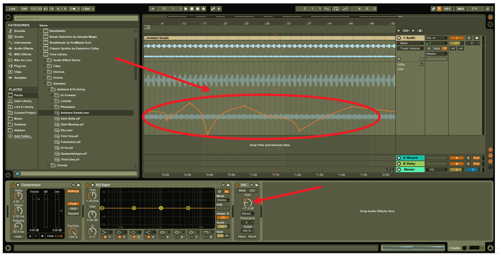 Ableton Live Gain Staging Volume Automation